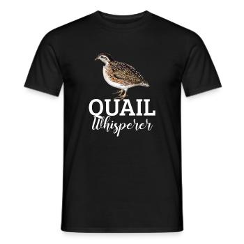 quail whisperer, quail - Männer T-Shirt - Schwarz - Vorne - AI Model Male 178 light (178cm)