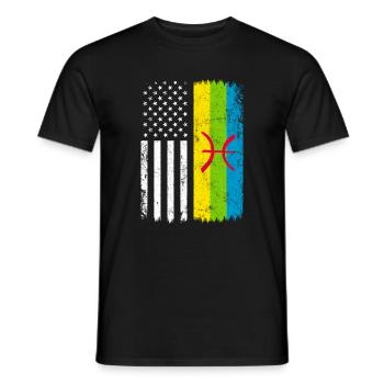 kabyle amazigh flag berber, africa kabyle - Männer T-Shirt - Schwarz - Vorne - AI Model Male 178 light (178cm)