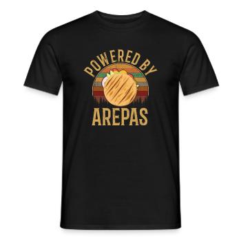 powered by arepas, colombia venezuela arepa - Männer T-Shirt - Schwarz - Vorne - AI Model Male 178 light (178cm)