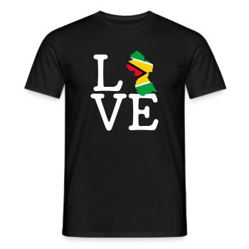 guyana love, guyana - Männer T-Shirt - Schwarz - Vorne - AI Model Male 178 light (178cm)