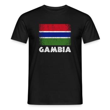 Gambian flag, Gambia - Männer T-Shirt - Schwarz - Vorne - AI Model Male 178 light (178cm)