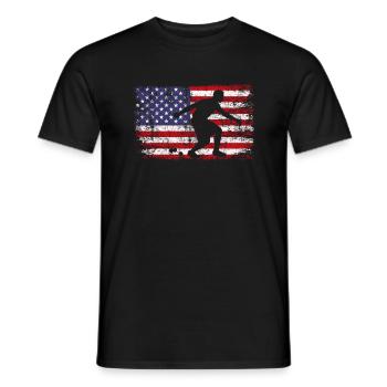 Bocce ball american flag, bocce ball - Männer T-Shirt - Schwarz - Vorne - AI Model Male 178 light (178cm)