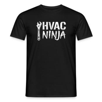HVAC Ninja, Technician - Männer T-Shirt - Schwarz - Vorne - AI Model Male 178 light (178cm)