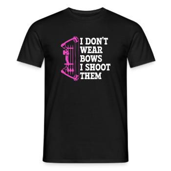 i don't wear bows, girl archery - Men's T-Shirt - black - Front - AI Model Male 178 light (178cm)