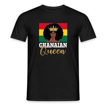 Fille ghanéenne, Ghana - T-shirt homme - noir - Devant - AI Model Male 178 light (178cm)