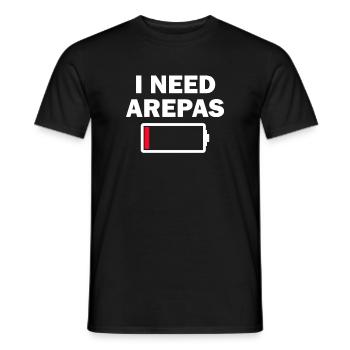J’ai besoin d’arepas - T-shirt homme - noir - Devant - AI Model Male 178 light (178cm)