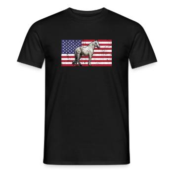 appaloosa equestrian horse - Männer T-Shirt - Schwarz - Vorne - AI Model Male 178 light (178cm)