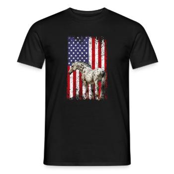 appaloosa equestrian horse - Männer T-Shirt - Schwarz - Vorne - AI Model Male 178 light (178cm)