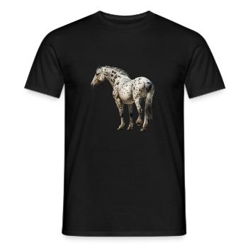 appaloosa equestrian horse - Männer T-Shirt - Schwarz - Vorne - AI Model Male 178 light (178cm)