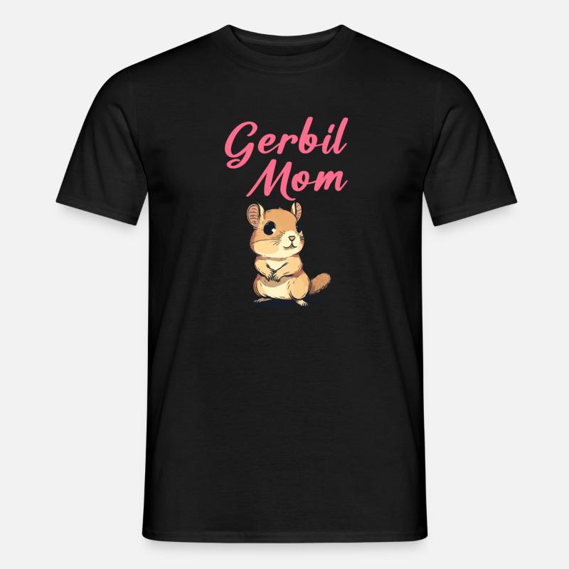 Gerbil mom, gerbil - Männer T-Shirt - Schwarz