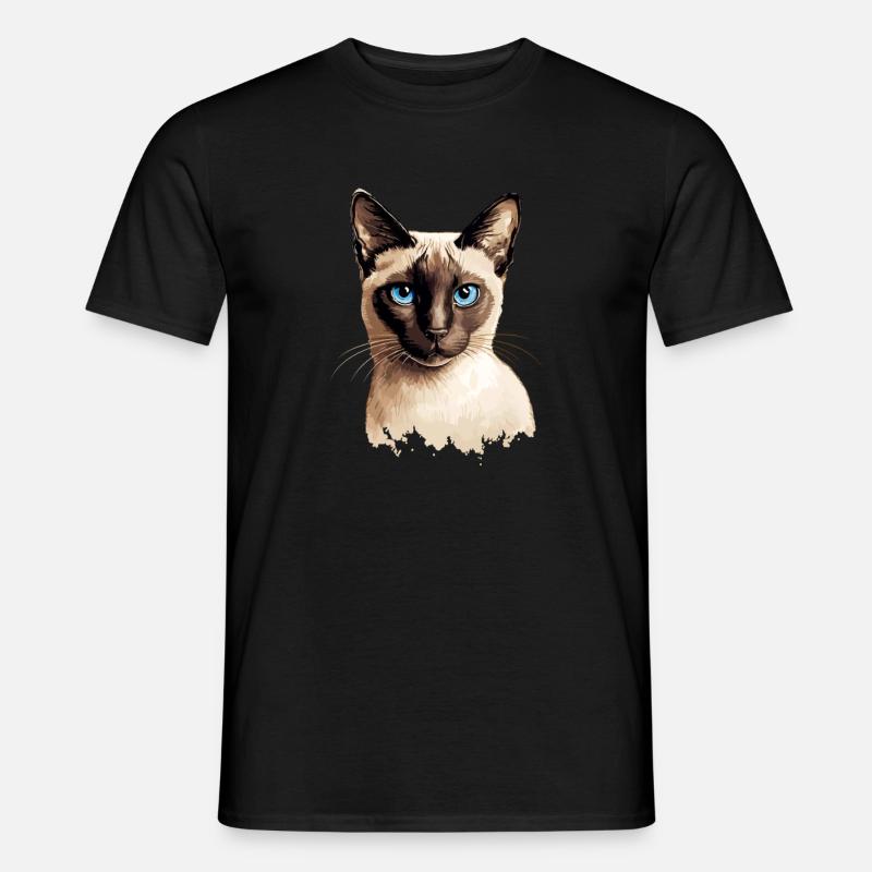 siamese cat - Männer T-Shirt - Schwarz