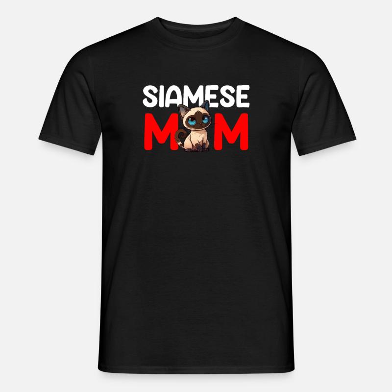 siamese cat - Männer T-Shirt - Schwarz