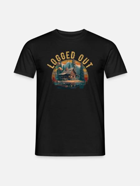 Déconnecté Camping Cabane Mountain Déconnecté - T-shirt homme - noir