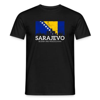Bosnia Herzegovina - Men's T-Shirt - black - Front - AI Model Male 178 light (178cm)