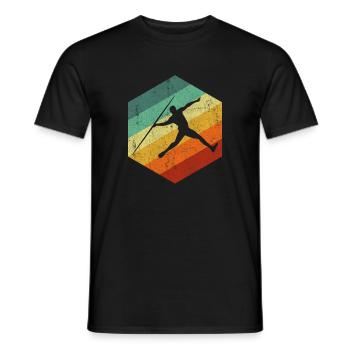 Lancer de javelot vintage - T-shirt homme - noir - Devant - AI Model Male 178 light (178cm)