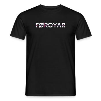 Faroe Islands, Flag Faroe Islands - Men's T-Shirt - black - Front - AI Model Male 178 light (178cm)