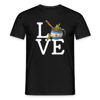 Yerba Mate argentina - Men's T-Shirt - black - Front - AI Model Male 178 light (178cm)