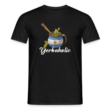 Yerba Mate argentina - Men's T-Shirt - black - Front - AI Model Male 178 light (178cm)