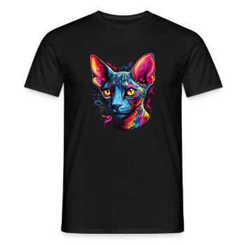 sphynx cat - Männer T-Shirt - Schwarz - Vorne - AI Model Male 178 light (178cm)