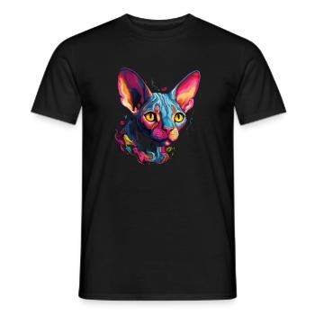 sphynx cat - Männer T-Shirt - Schwarz - Vorne - AI Model Male 178 light (178cm)