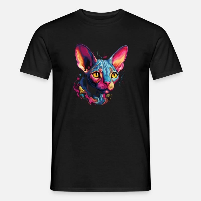 sphynx cat - Männer T-Shirt - Schwarz