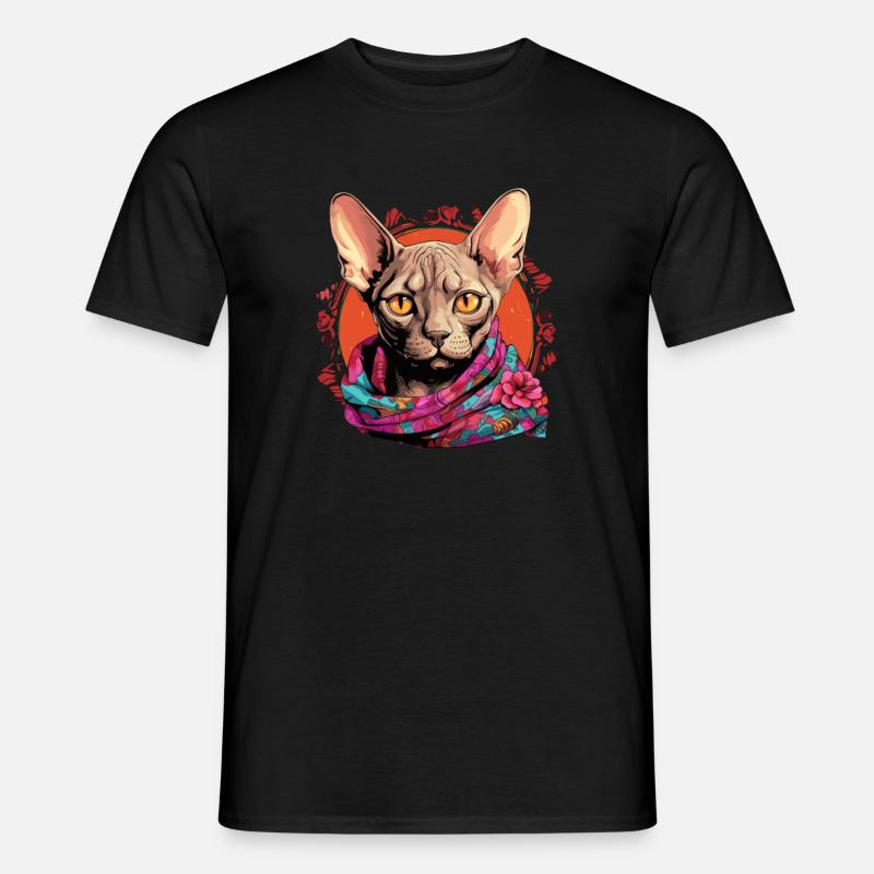 sphynx cat - Männer T-Shirt - Schwarz