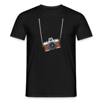 Vintage Camera Photography - Männer T-Shirt - Schwarz - Vorne - AI Model Male 178 light (178cm)