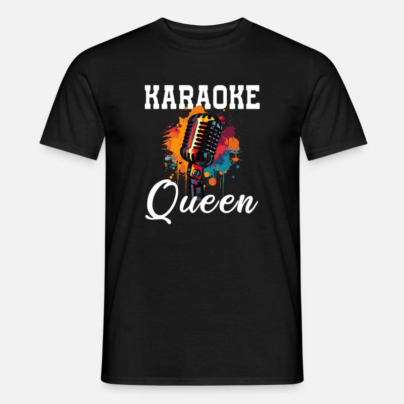 Karaoke Queen - Männer T-Shirt - Schwarz