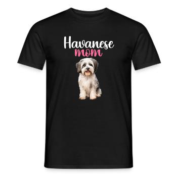 havanese dog, havanese mom - Männer T-Shirt - Schwarz - Vorne - AI Model Male 178 light (178cm)