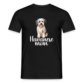 havanese dog, havanese mom - Männer T-Shirt - Schwarz - Vorne - AI Model Male 178 light (178cm)