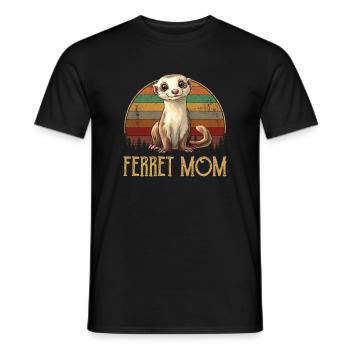 ferret mom - Männer T-Shirt - Schwarz - Vorne - AI Model Male 178 light (178cm)