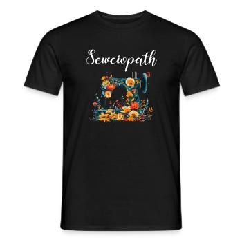 Sewciopath, Quilting sewing - Männer T-Shirt - Schwarz - Vorne - AI Model Male 178 light (178cm)