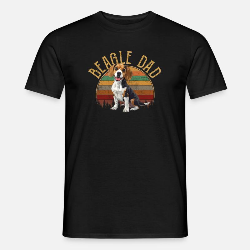 beagle dad beagle - Männer T-Shirt - Schwarz
