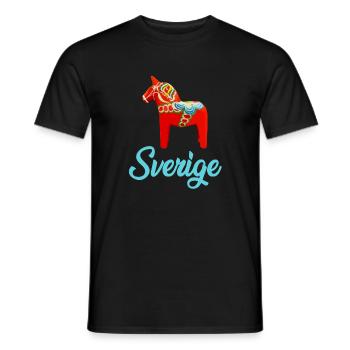 Dala Horse Sweden Swedish horse - Männer T-Shirt - Schwarz - Vorne - AI Model Male 178 light (178cm)