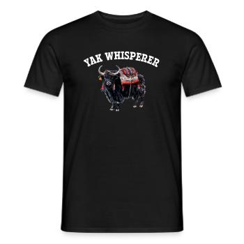 Yak Whisperer Himalayan Tibet - Men's T-Shirt - black - Front - AI Model Male 178 light (178cm)