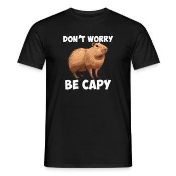 Capybara be capy - Men's T-Shirt - black - Front - AI Model Male 178 light (178cm)