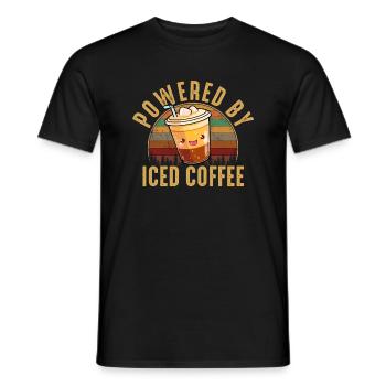 Propulsé par du café glacé, café glacé - T-shirt homme - noir - Devant - AI Model Male 178 light (178cm)