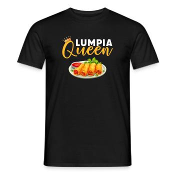 Lumpia Queen, food filipino - Männer T-Shirt - Schwarz - Vorne - AI Model Male 178 light (178cm)