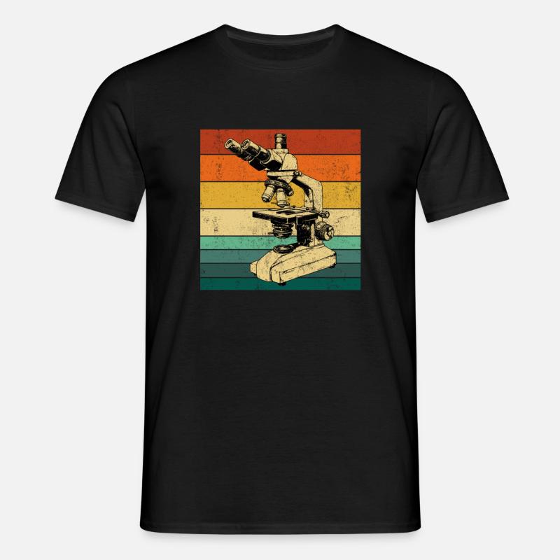Microscopy Scientist Biologist Microscope - Men's T-Shirt - black