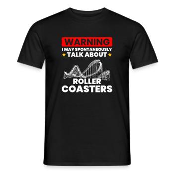 Talk Spontaneously Rollercoasters - Men's T-Shirt - black - Front - AI Model Male 178 light (178cm)