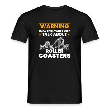 Talk Spontaneously Rollercoasters - Men's T-Shirt - black - Front - AI Model Male 178 light (178cm)