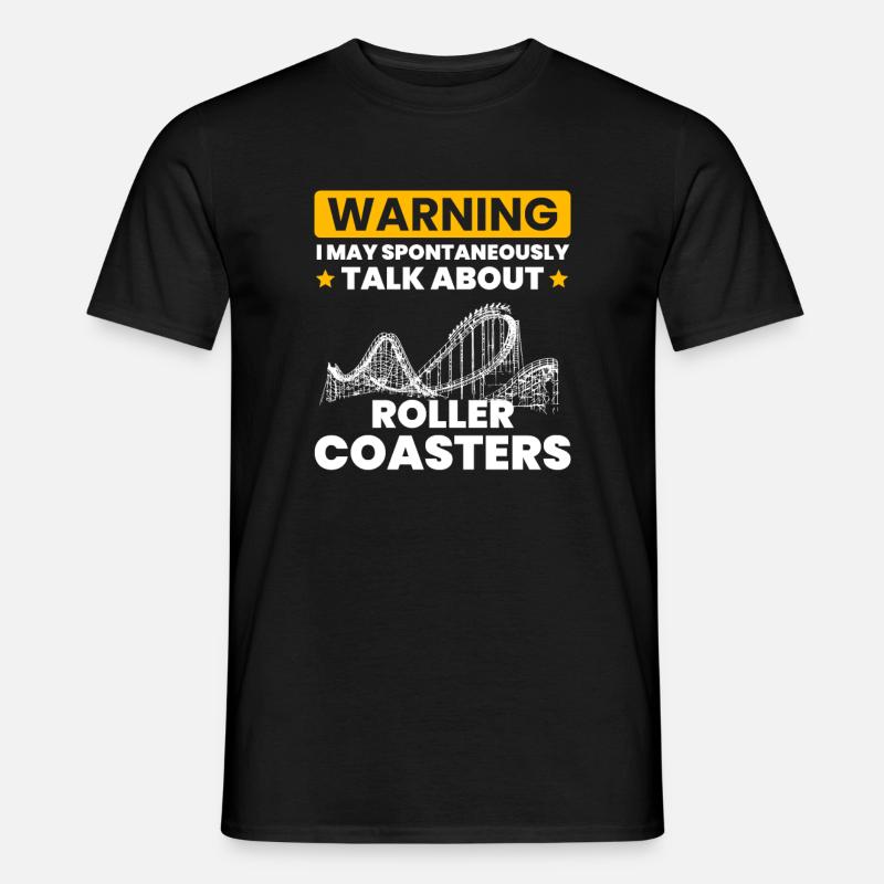 talk spontaneously rollercoasters - Männer T-Shirt - Schwarz