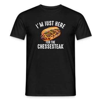 Philly Cheesesteak apparel - Men's T-Shirt - black - Front - AI Model Male 178 light (178cm)
