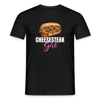 Philly Cheesesteak apparel - Men's T-Shirt - black - Front - AI Model Male 178 light (178cm)