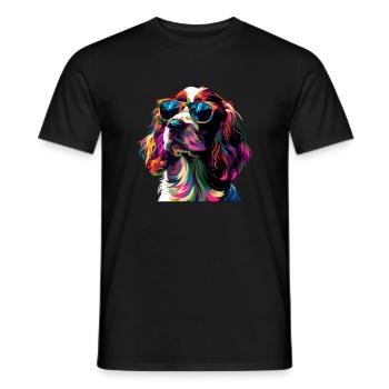 springer spaniel - Männer T-Shirt - Schwarz - Vorne - AI Model Male 178 light (178cm)