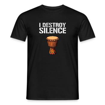 Djembé Tambours Africains - T-shirt homme - noir - Devant - AI Model Male 178 light (178cm)