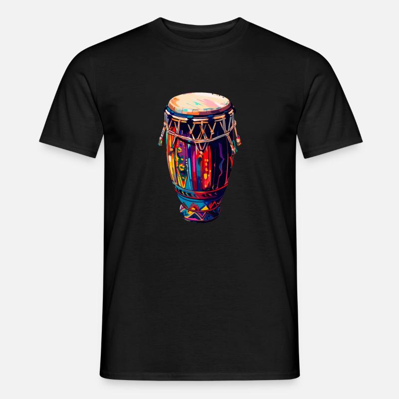 conga instrument drums - Männer T-Shirt - Schwarz