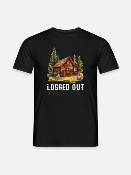 Cabane déconnectée, cabine extérieure - T-shirt homme - noir