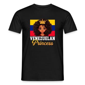 venezuelan princess, flag venezuela - Männer T-Shirt - Schwarz - Vorne - AI Model Male 178 light (178cm)