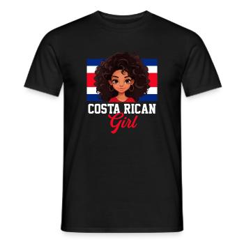 costa rican girl, costa rica - Männer T-Shirt - Schwarz - Vorne - AI Model Male 178 light (178cm)
